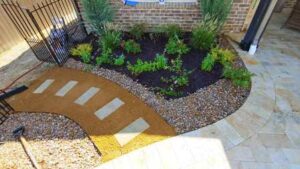 Stepping Stone Pathway Installed in Backyard
